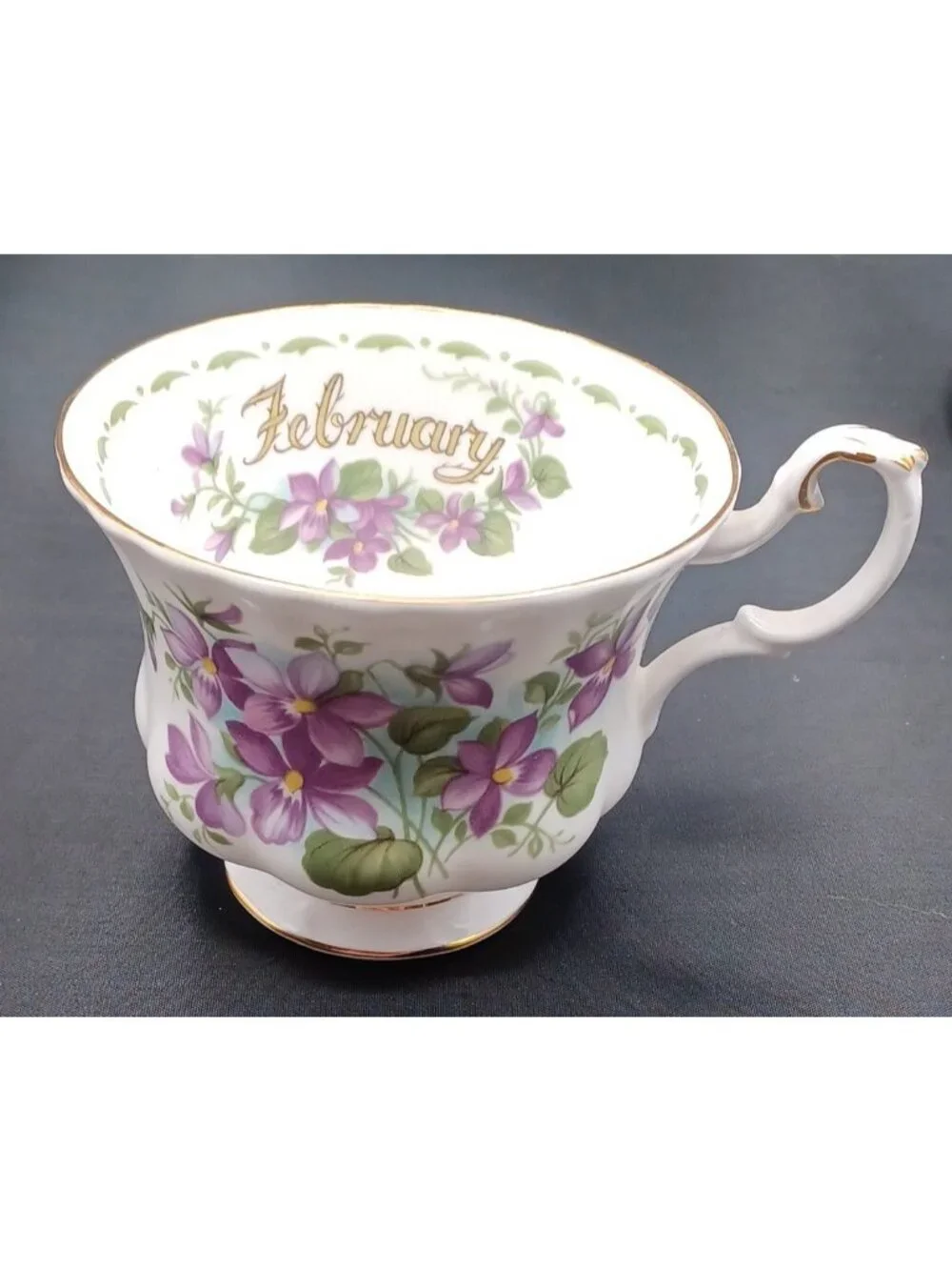 Royal Albert February Cup Saucer 1961 Birthday Flower Bone China England Vtg